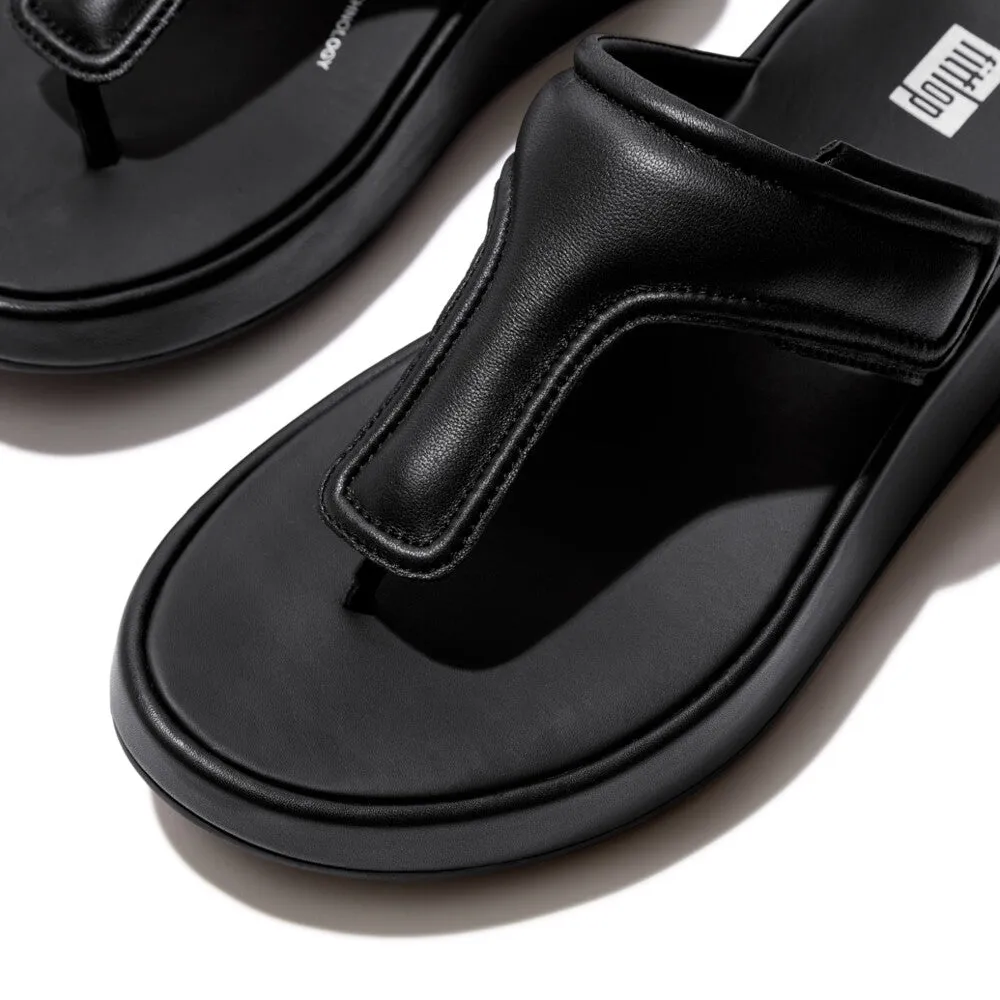 FitFlop F-Mode Adjustable Padded-Leather Flatform