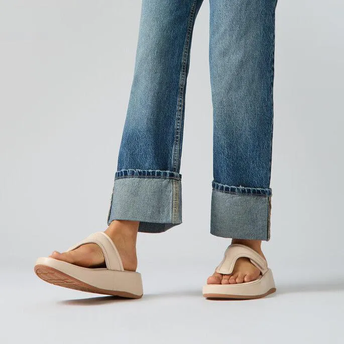 FitFlop F-Mode Adjustable Padded-Leather Flatform