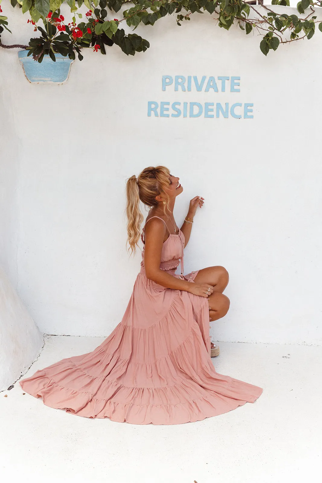 Flora Bloom Maxi Skirt - Pink