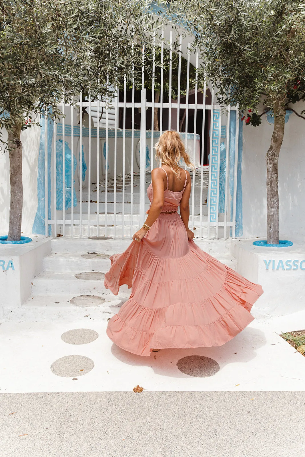 Flora Bloom Maxi Skirt - Pink