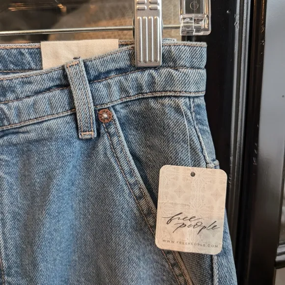 Free People Denim Midi Skirt