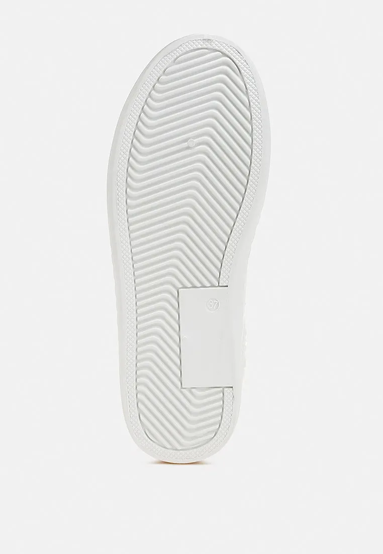 fur collar slip on sneakers by RUW