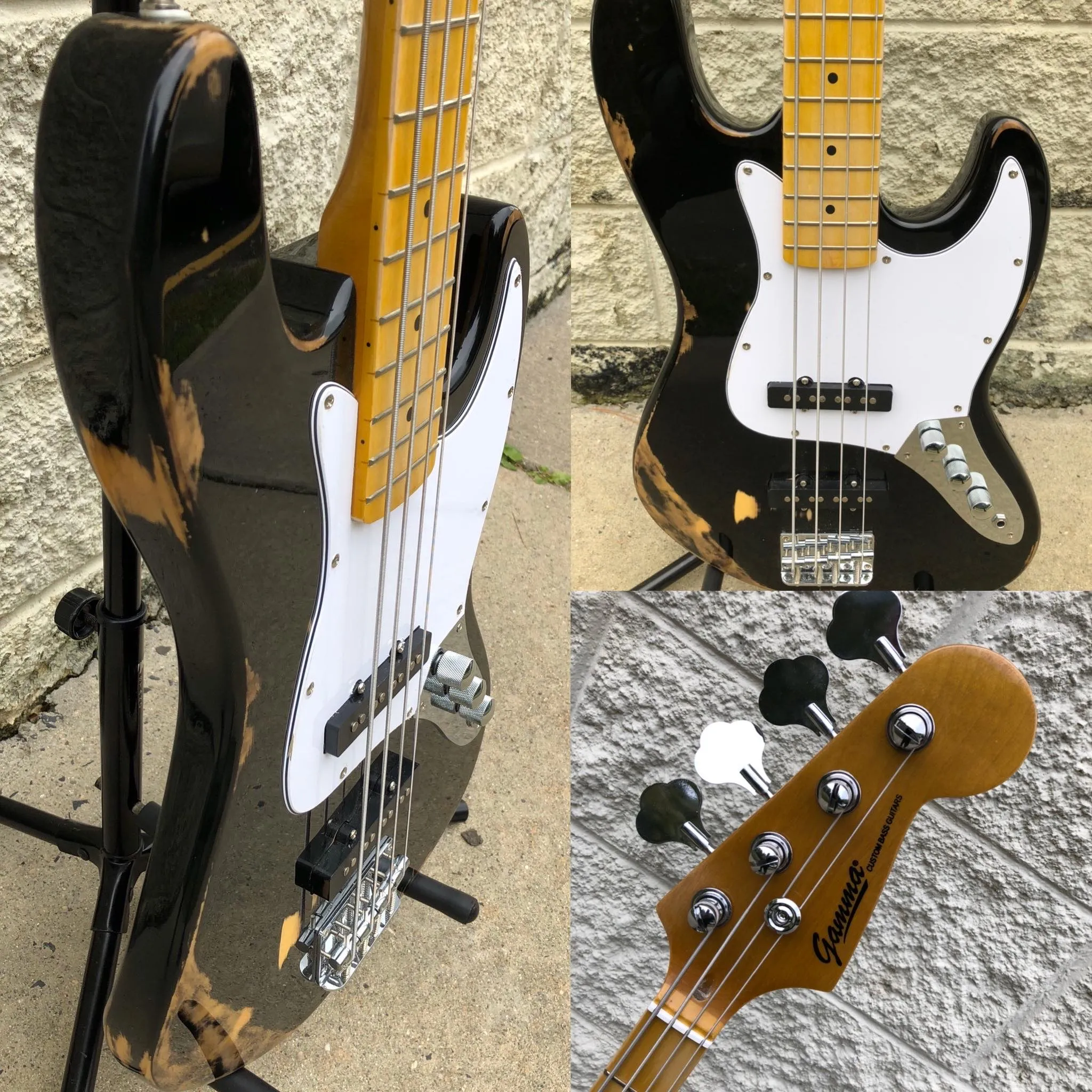 GAMMA [SOLD] Custom J19-07, Beta Model, "Road Worn/Relic'd" Ebony