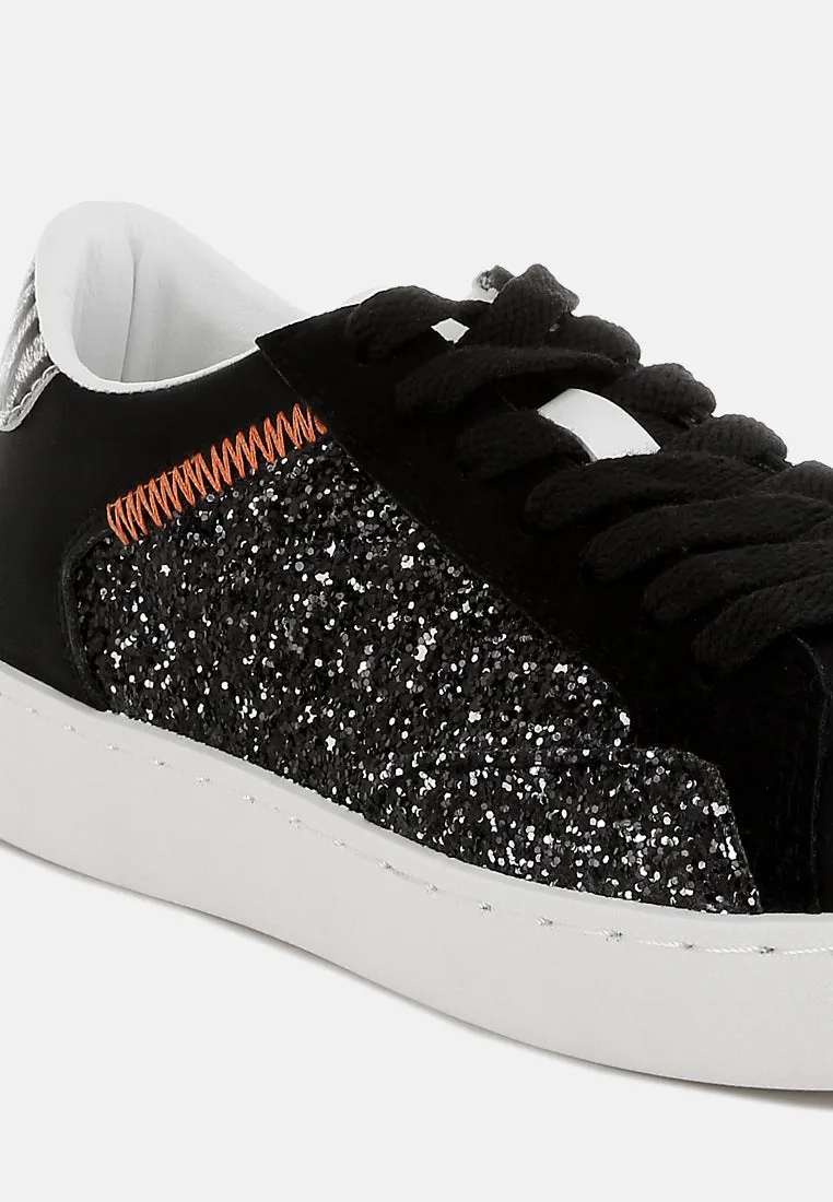 Glitter Faux Leather Sneakers By RAG
