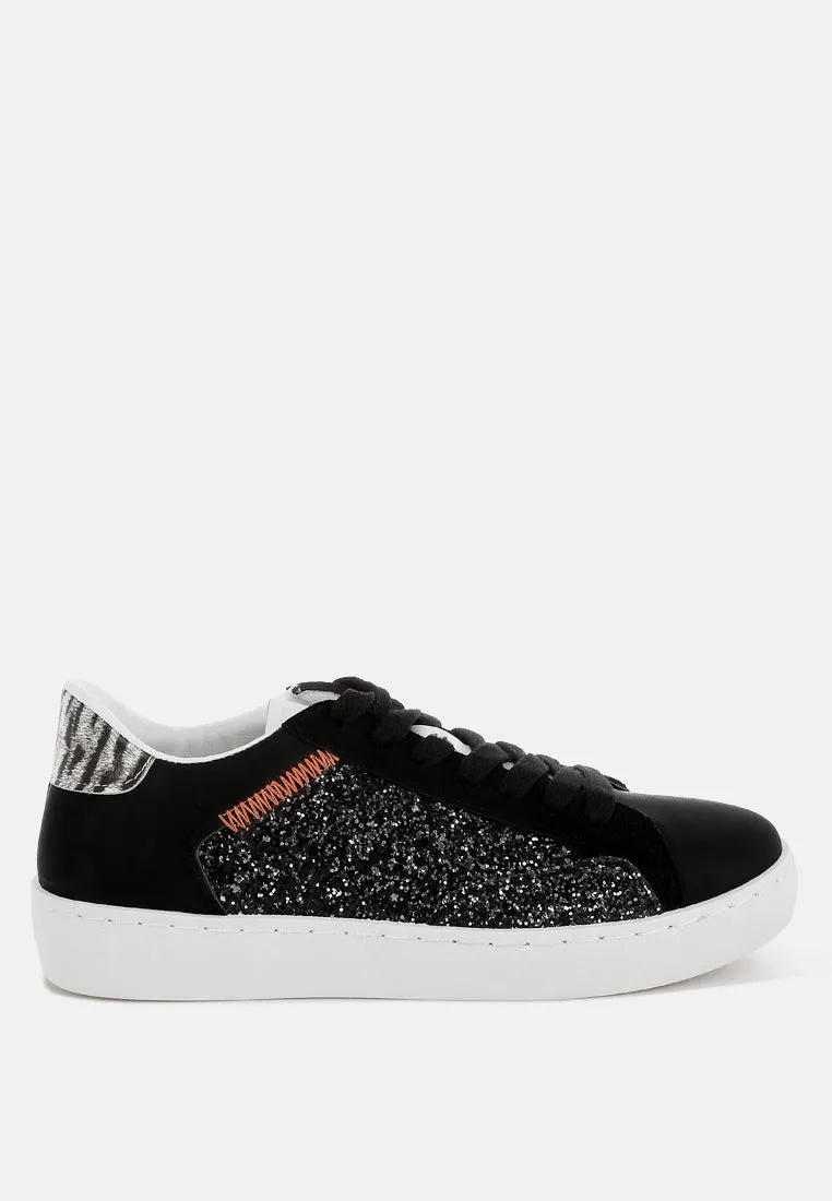 Glitter Faux Leather Sneakers By RAG