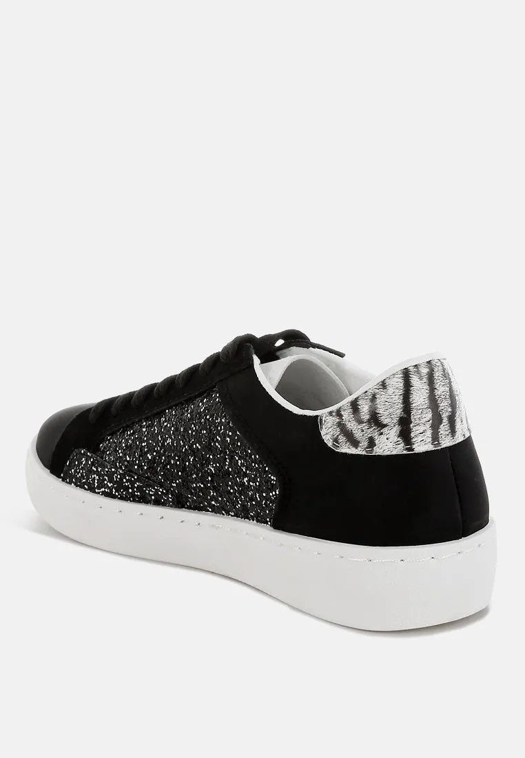 Glitter Faux Leather Sneakers By RAG