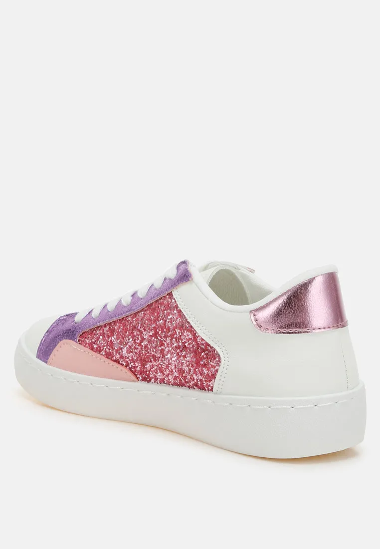 Glitter Faux Leather Sneakers By RAG