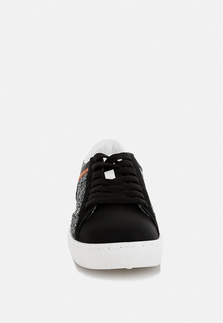 Glitter Faux Leather Sneakers By RAG