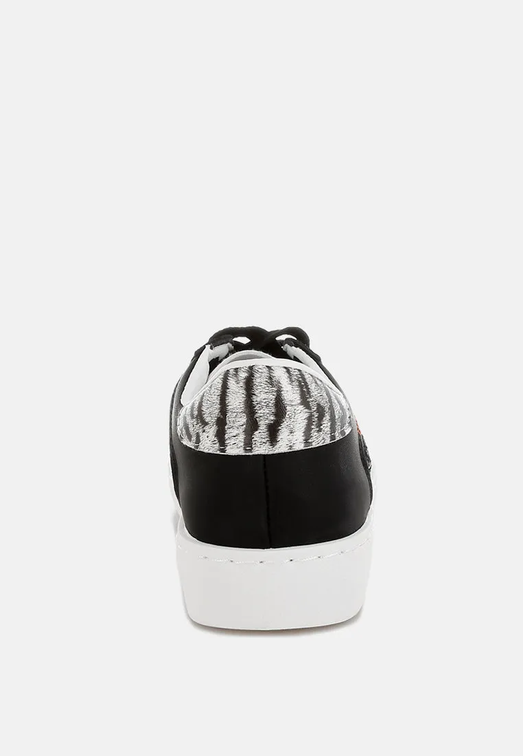 Glitter Faux Leather Sneakers By RAG