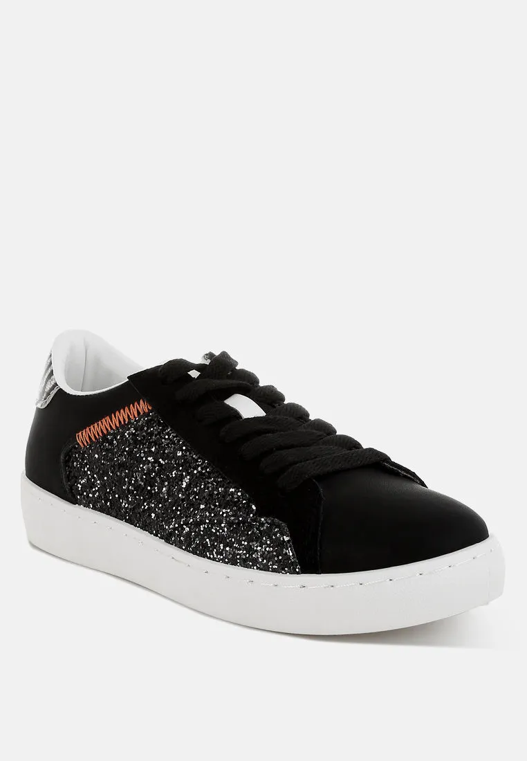 Glitter Faux Leather Sneakers By RAG