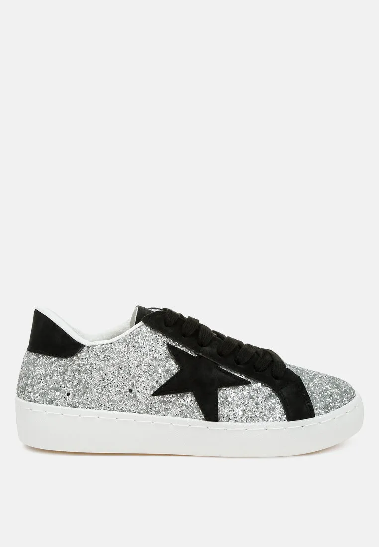 Glitter Star Chunky Sneakers by RUW