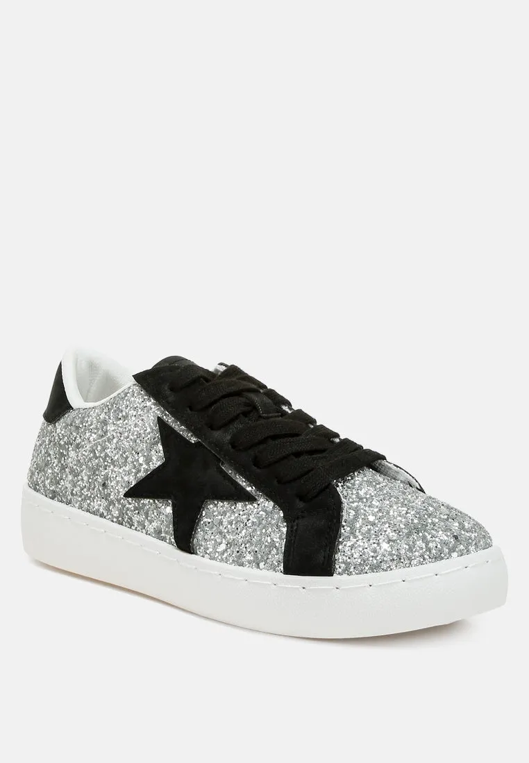 Glitter Star Chunky Sneakers by RUW