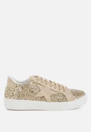 Glitter Star Chunky Sneakers by RUW