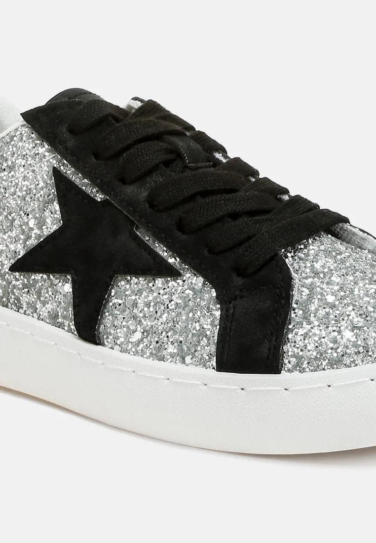 Glitter Star Chunky Sneakers by RUW