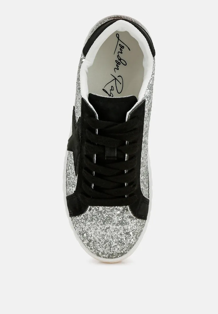 Glitter Star Chunky Sneakers by RUW