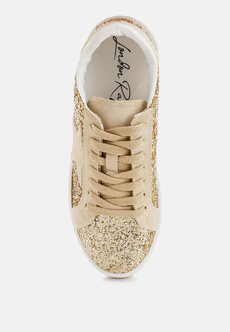 Glitter Star Chunky Sneakers by RUW