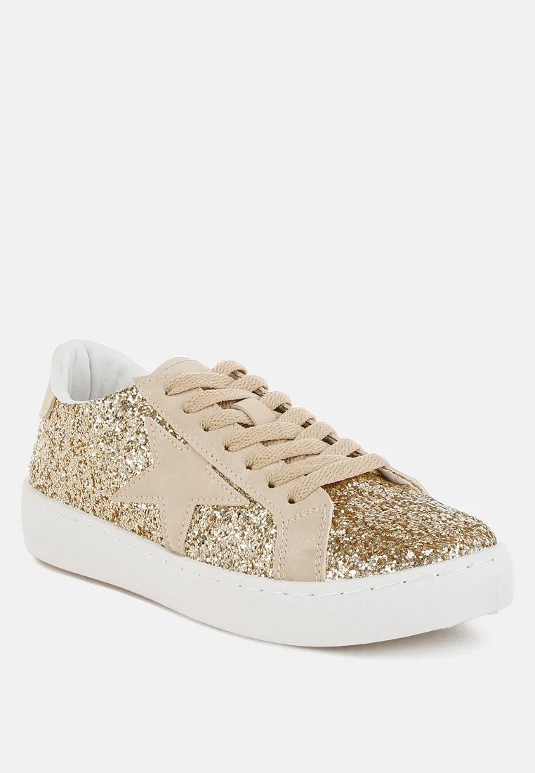 Glitter Star Chunky Sneakers by RUW