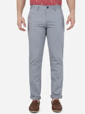 Grey Solid Uno Fit Casual Trouser | JadeBlue