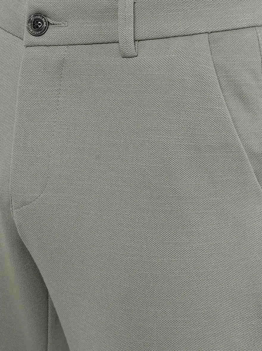 Grey Solid Venice Fit Casual Trouser | JadeBlue