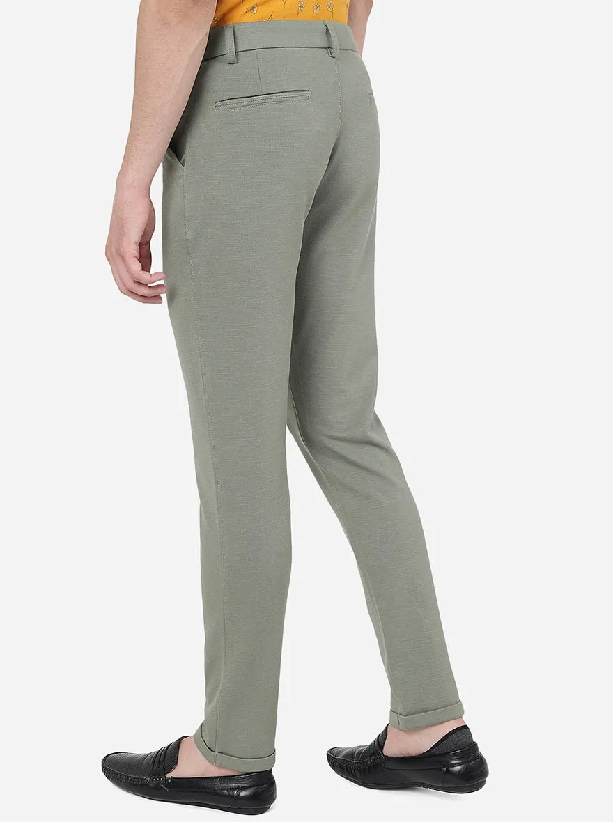 Grey Solid Venice Fit Casual Trouser | JadeBlue