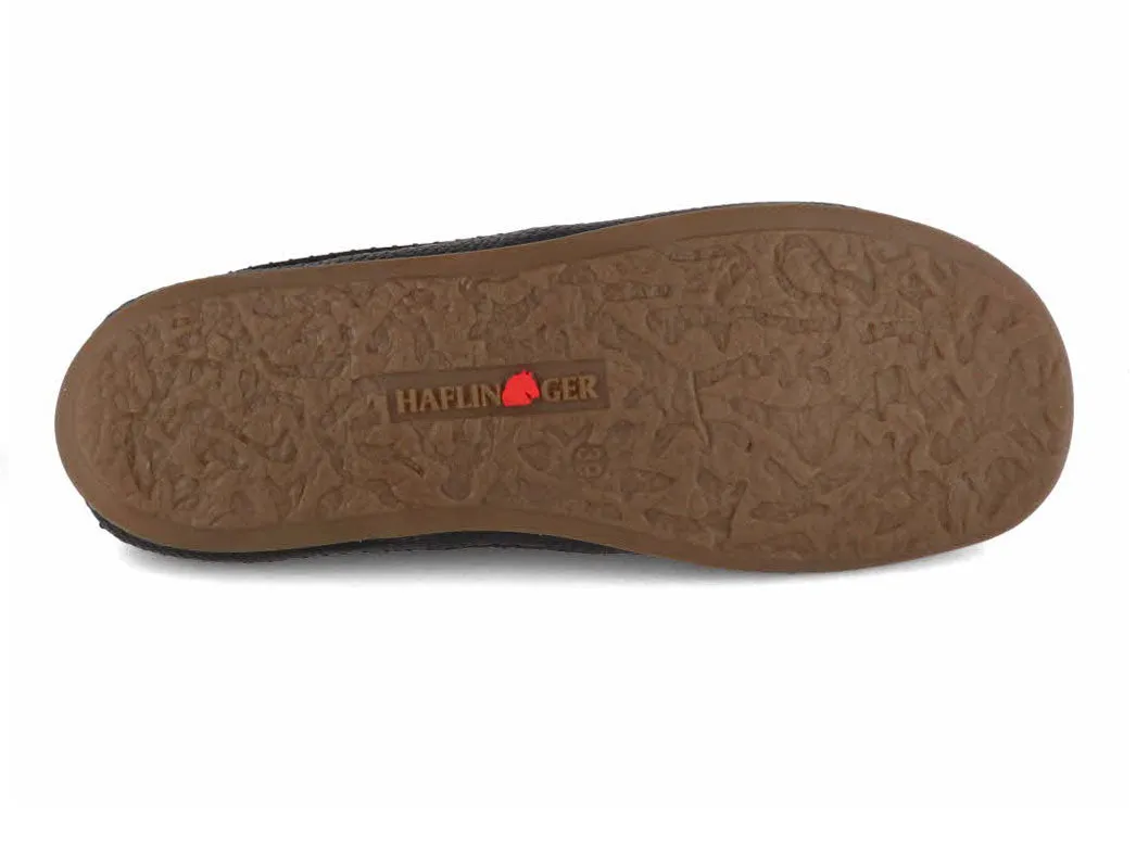 HAFLINGER Leather Slippers | Everest Softino, Black