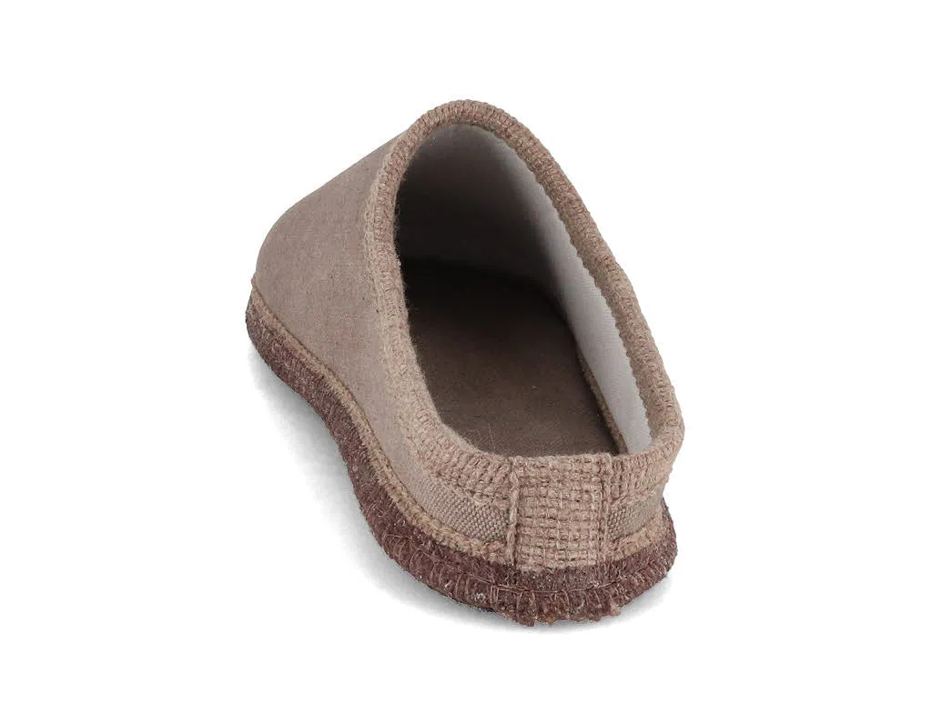 HAFLINGER Men Women Cotton Slippers 'Cotty', beige