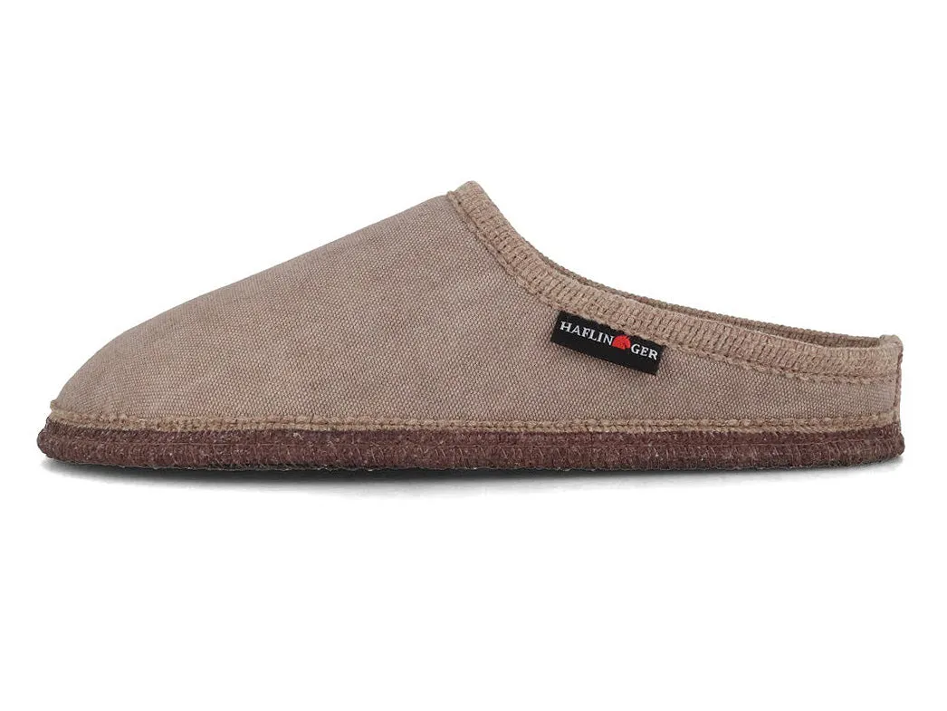 HAFLINGER Men Women Cotton Slippers 'Cotty', beige