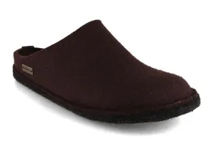 HAFLINGER Men Women Felt Slippers 'Flair Soft', espresso