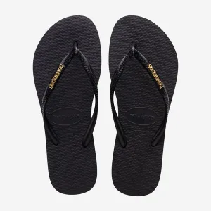 Havaianas Slim Logo Metallic Black