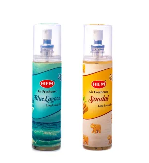 HEM Blue Lagoon   Sandal Air Freshener Pack of 2 (200 ml Each)
