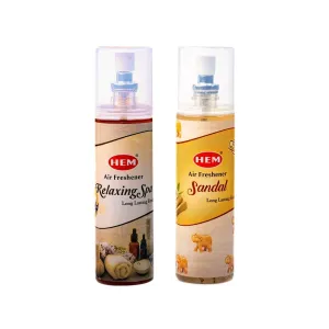 HEM Relaxing Spa   Sandal Air Freshener Pack of 2 (200 ml Each)