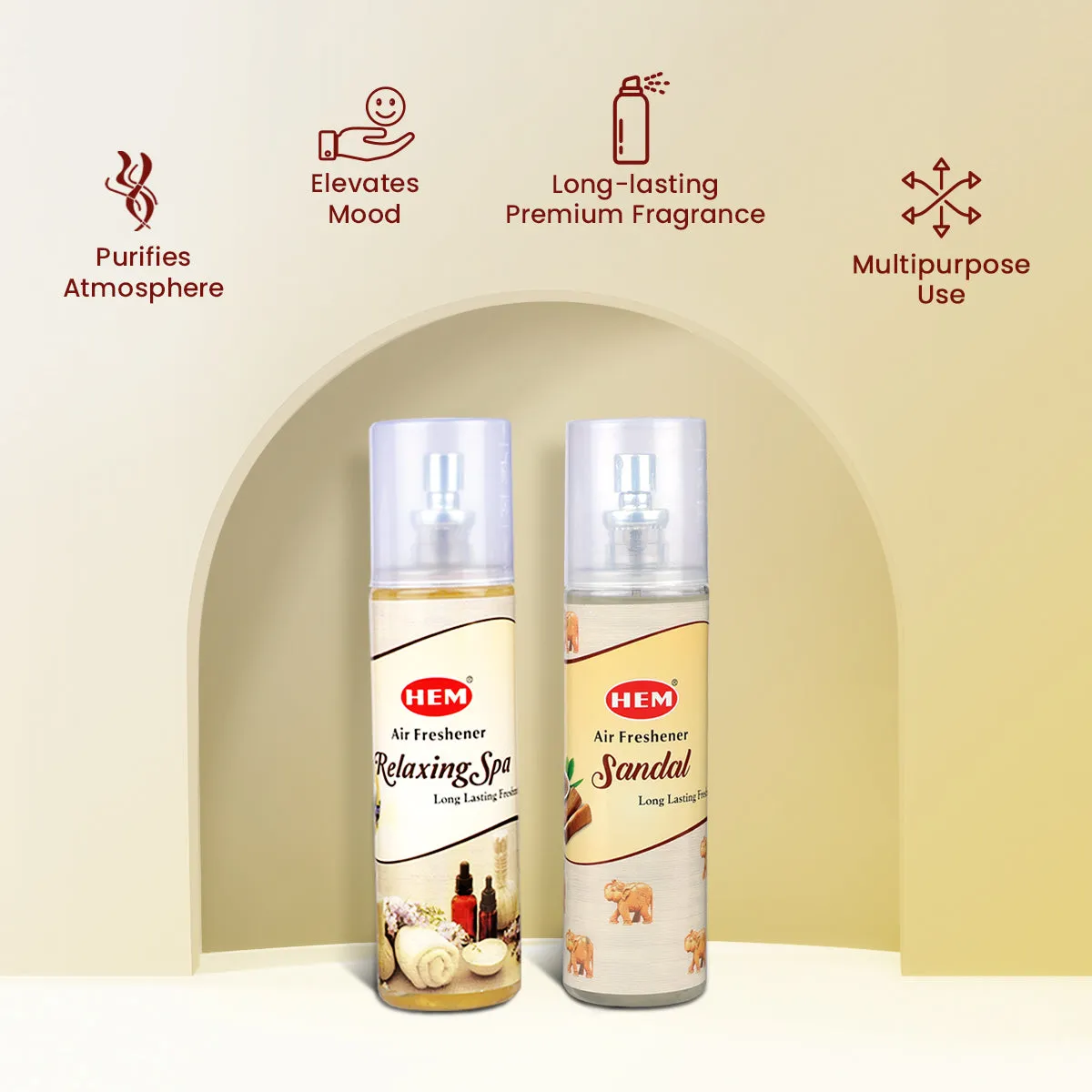 HEM Relaxing Spa   Sandal Air Freshener Pack of 2 (200 ml Each)