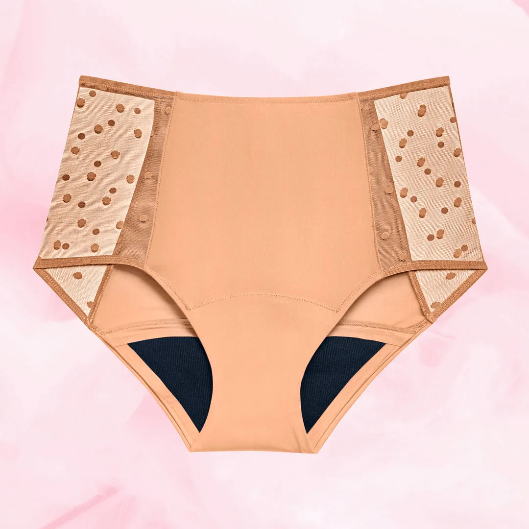High Waist Dots Måttlig Mens Menstrosa