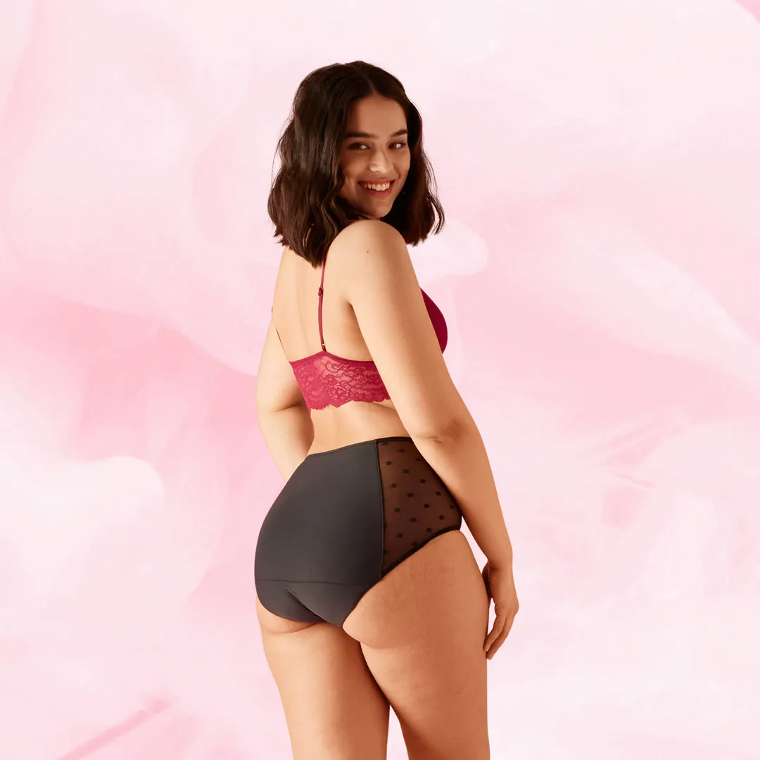 High Waist Dots Måttlig Mens Menstrosa