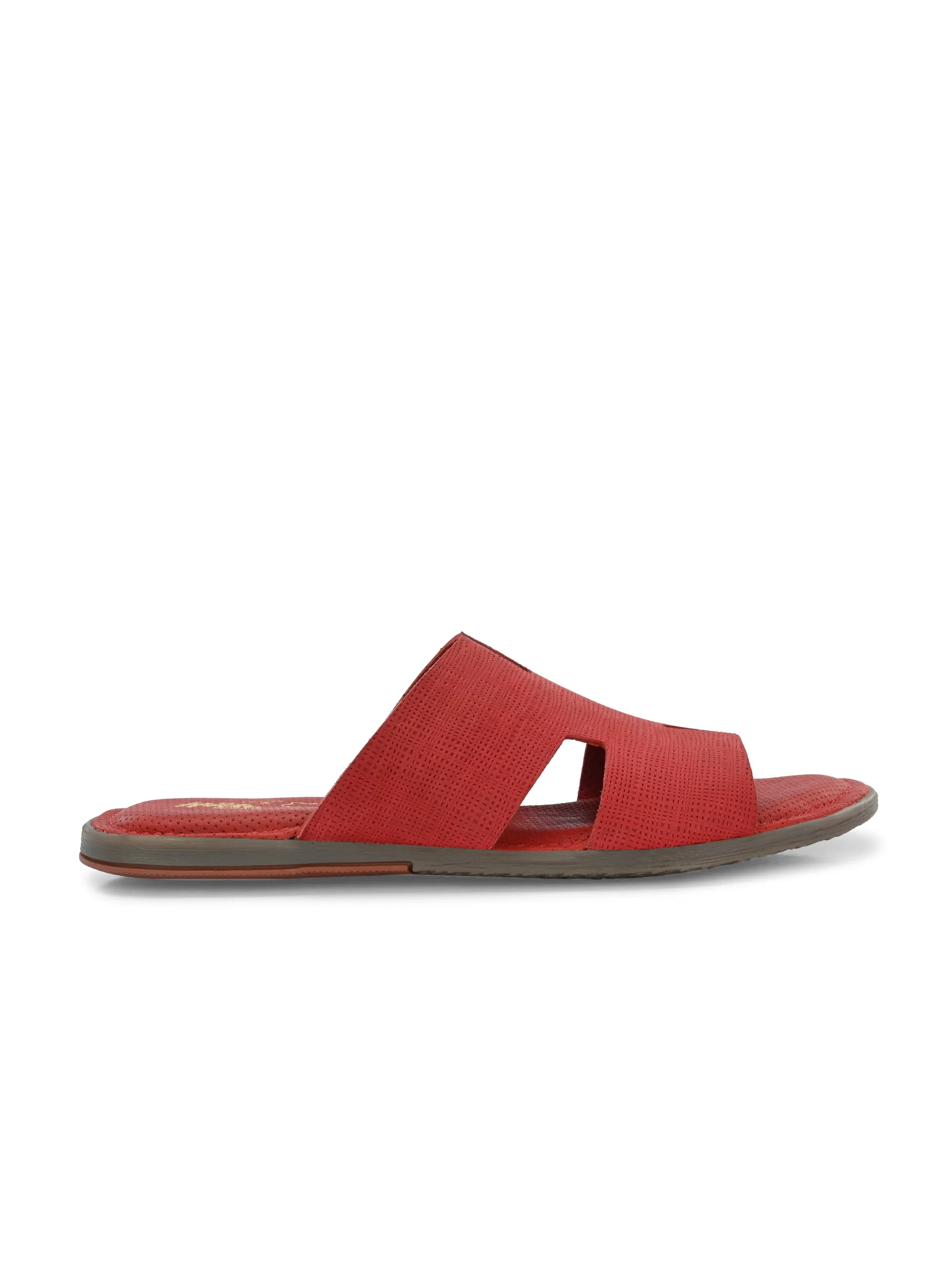 HITZ9314-Men's Red Casual Slippers