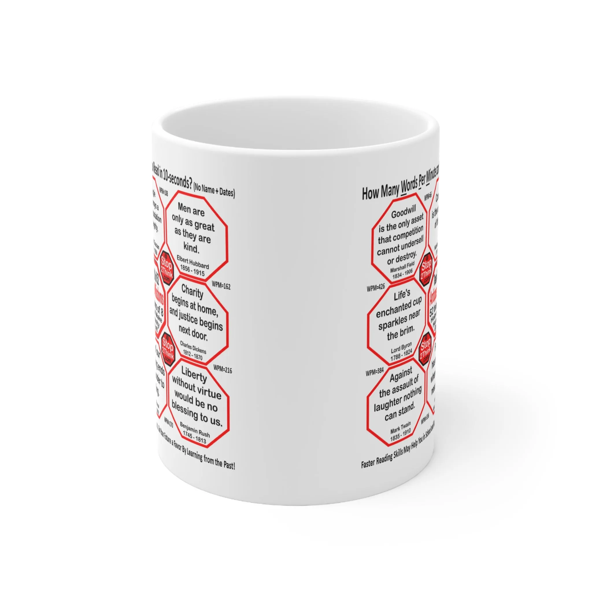 How Fast Can You Read Mug Wisdoms?   ...Teams 21 32 of 52   - Drink Wisely at Stop2Think.com
