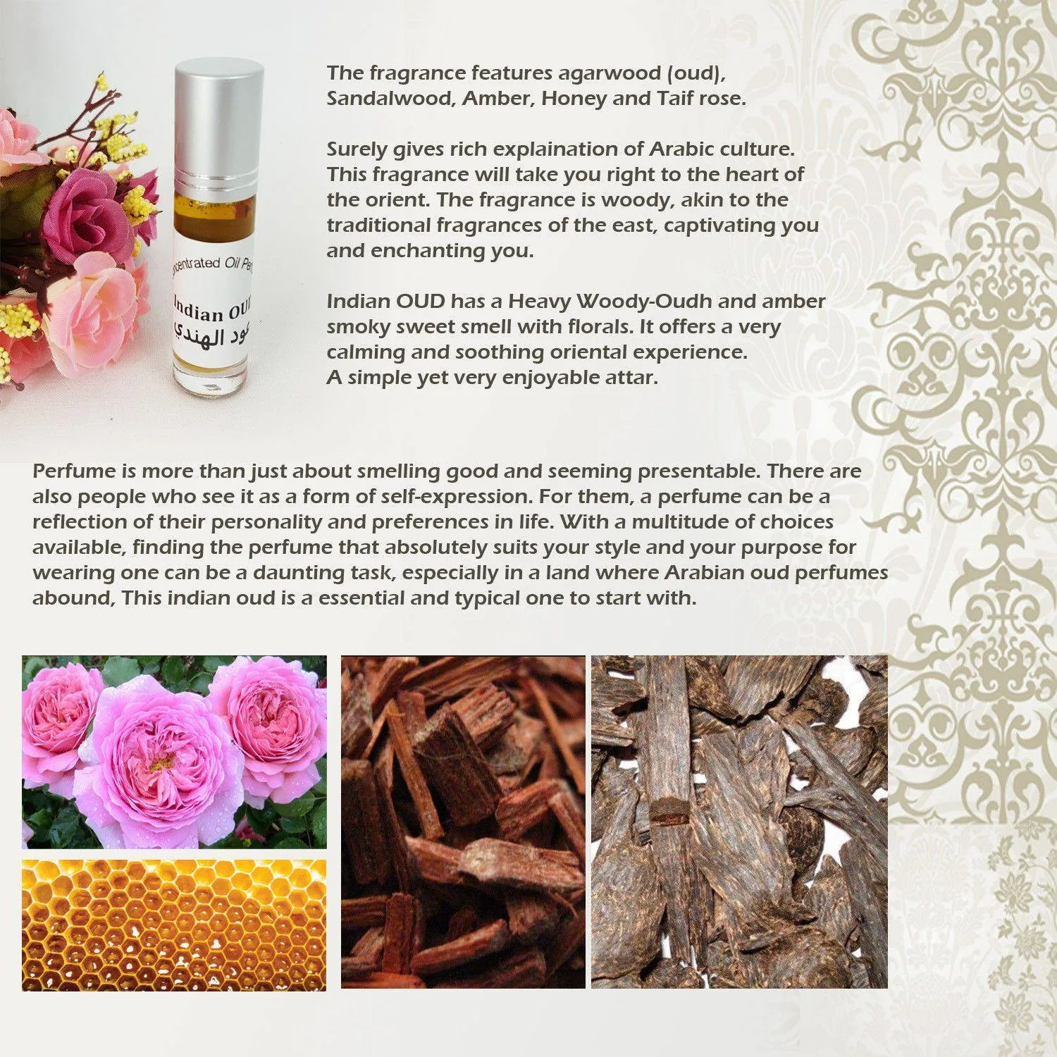 Indian OUD 6ml Grade A Concentrated Perfume Oil Attar Parfüm Parfum Parfümöl