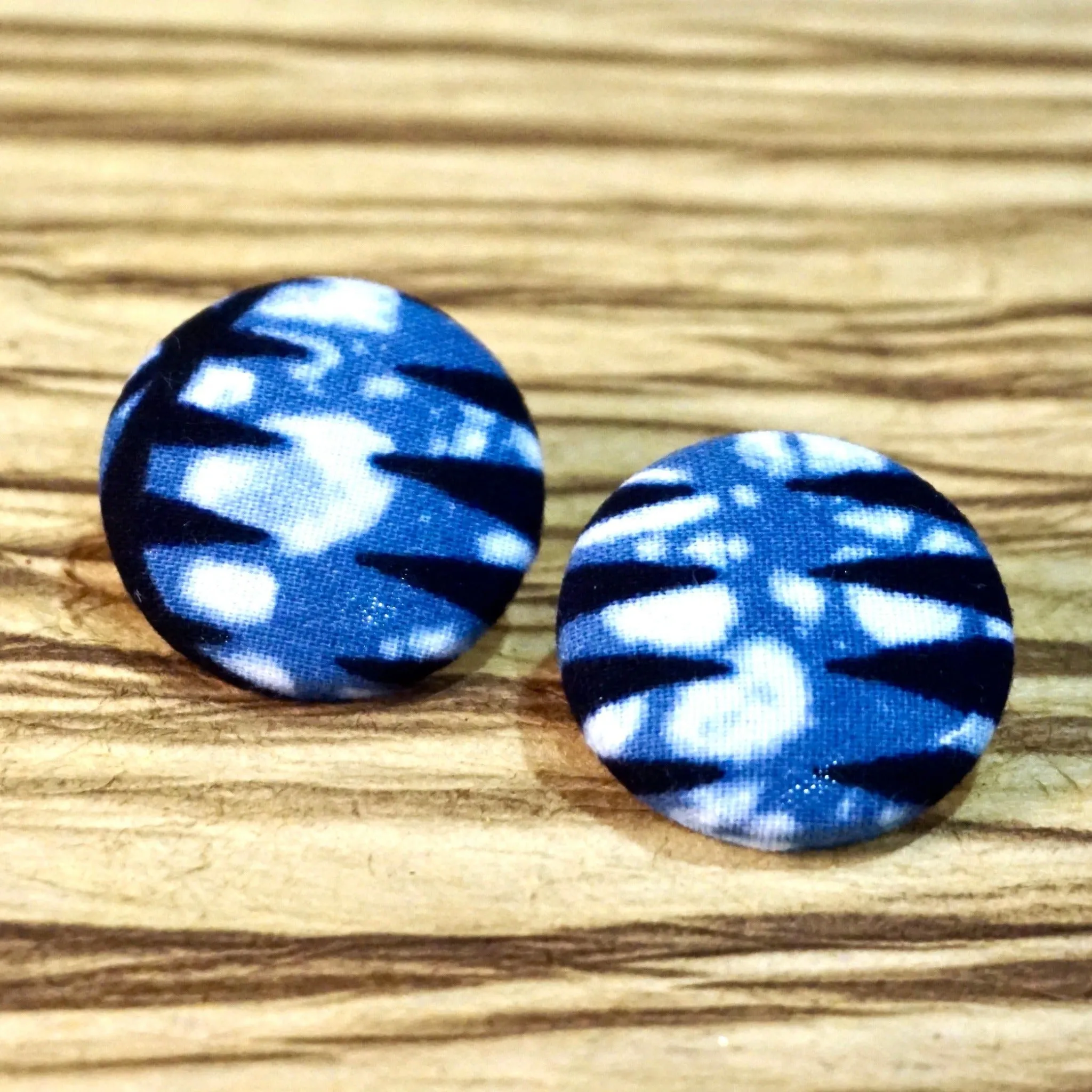 Jaci Ankara Fabric Stud Earrings