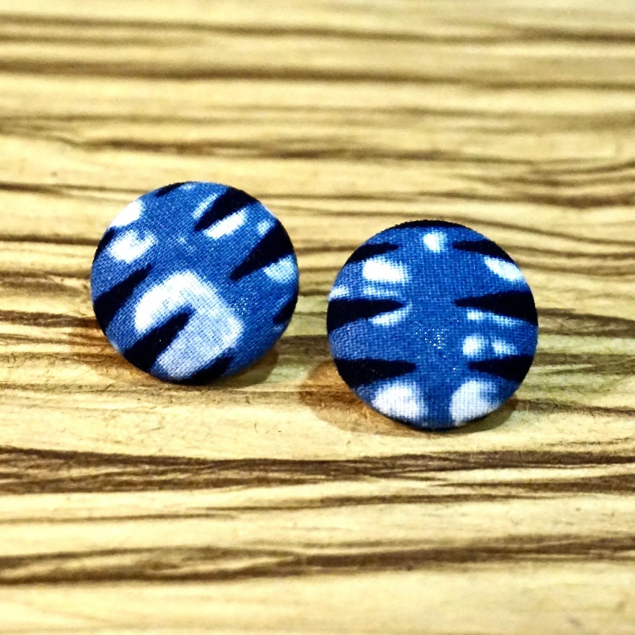 Jaci Ankara Fabric Stud Earrings