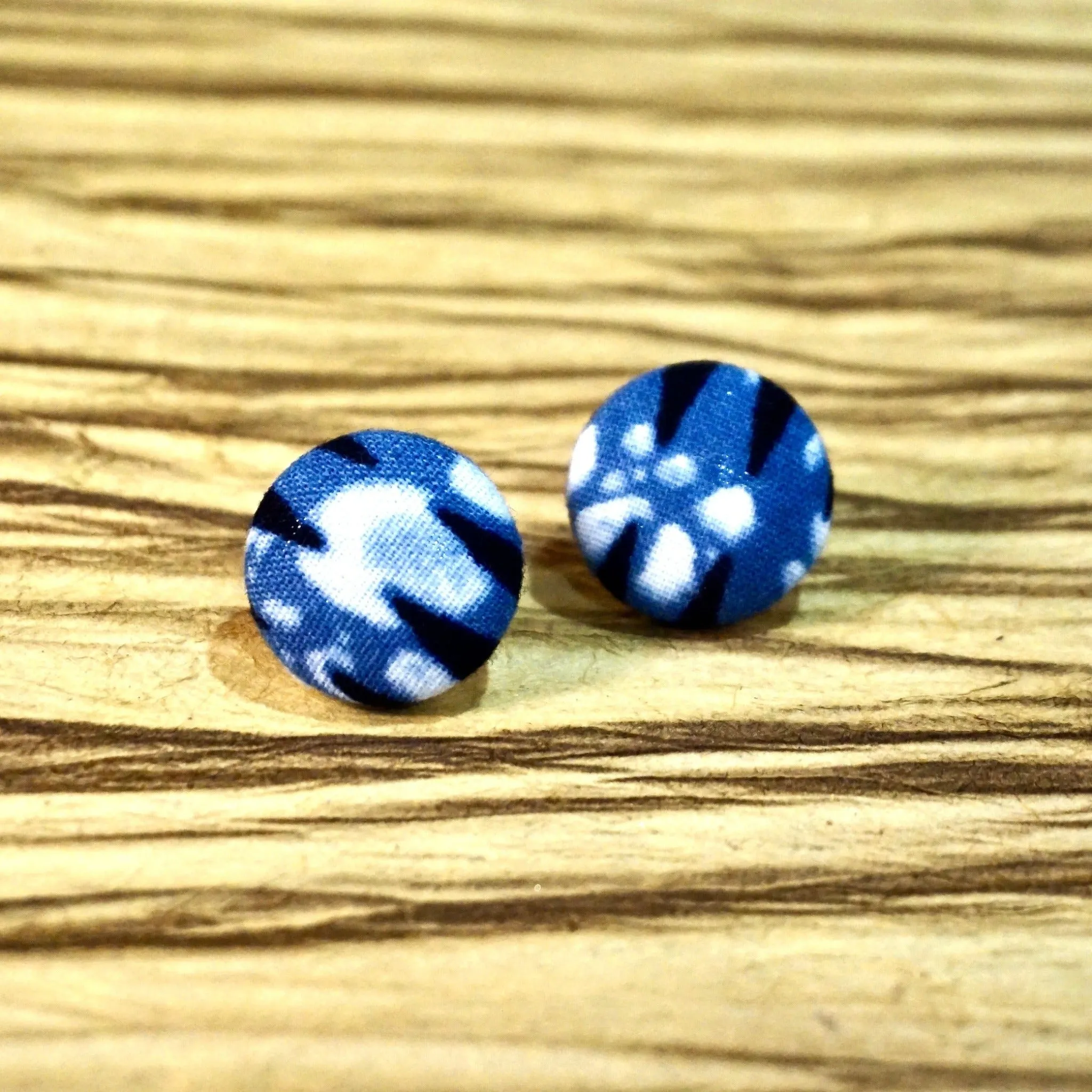 Jaci Ankara Fabric Stud Earrings
