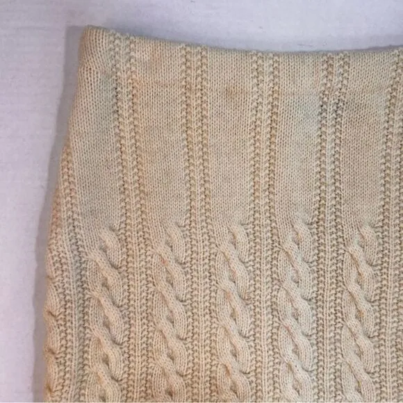 Jack &amp; Mary Designs Upcycled Bun Warmer Wool Cable Knit Skirt S