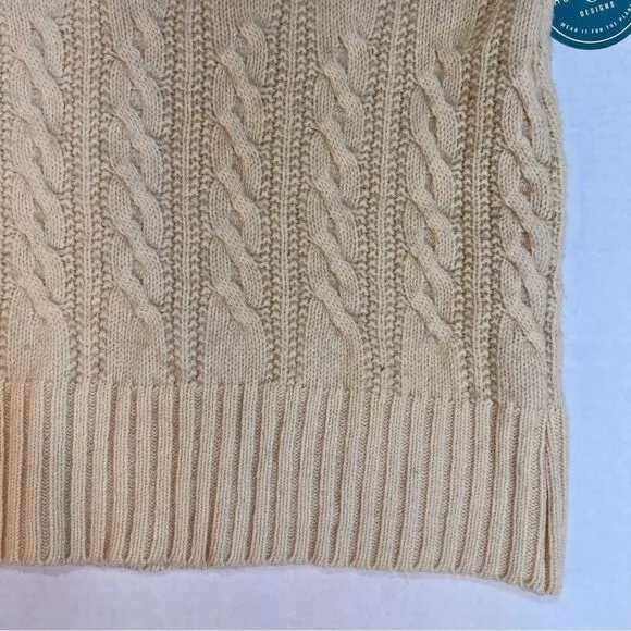Jack &amp; Mary Designs Upcycled Bun Warmer Wool Cable Knit Skirt S