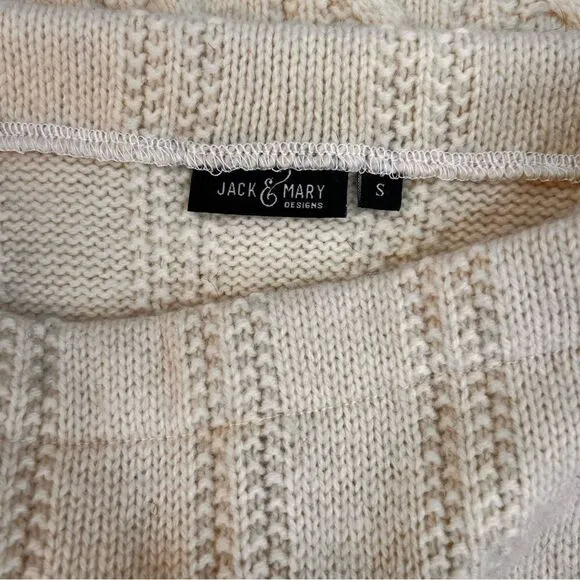 Jack &amp; Mary Designs Upcycled Bun Warmer Wool Cable Knit Skirt S