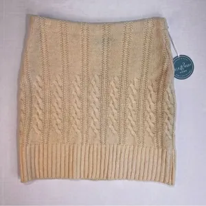Jack &amp; Mary Designs Upcycled Bun Warmer Wool Cable Knit Skirt S
