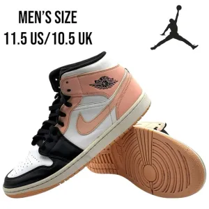 Jordan 1 Mid Crimson Tint Men Size 11.5 US 10 UK Nike Athleisure Gym 554724-133