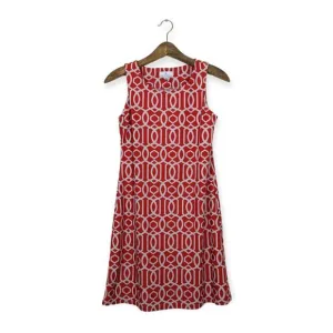 Jude Connally Orange Pattern Mary Pat Dress