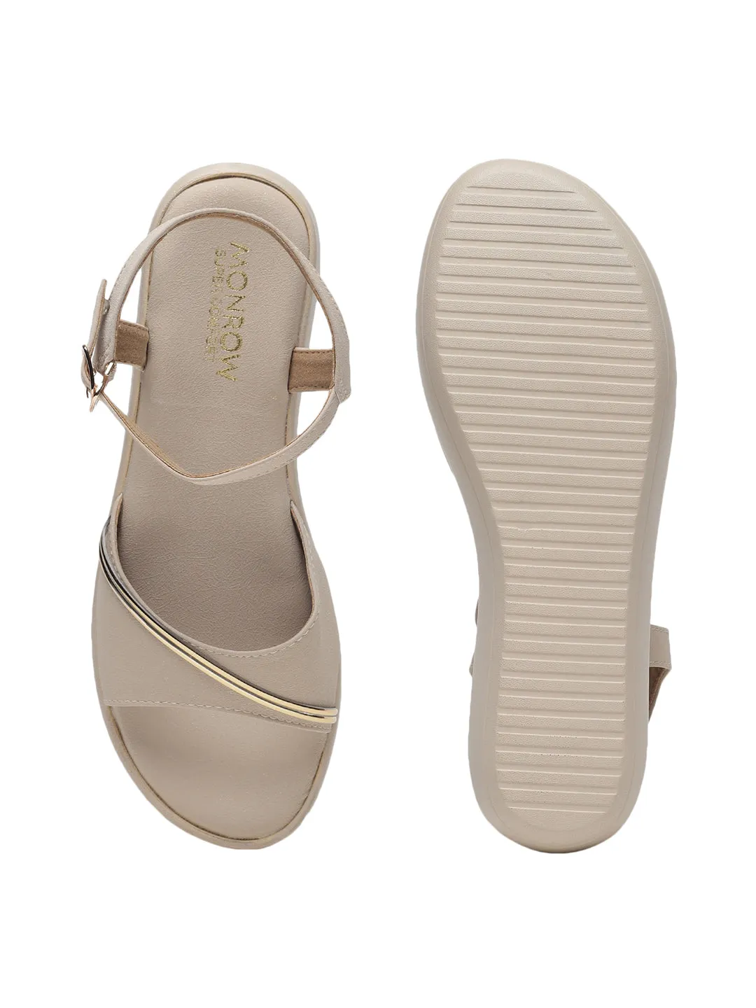 Kaylee Beige Flatform Heels