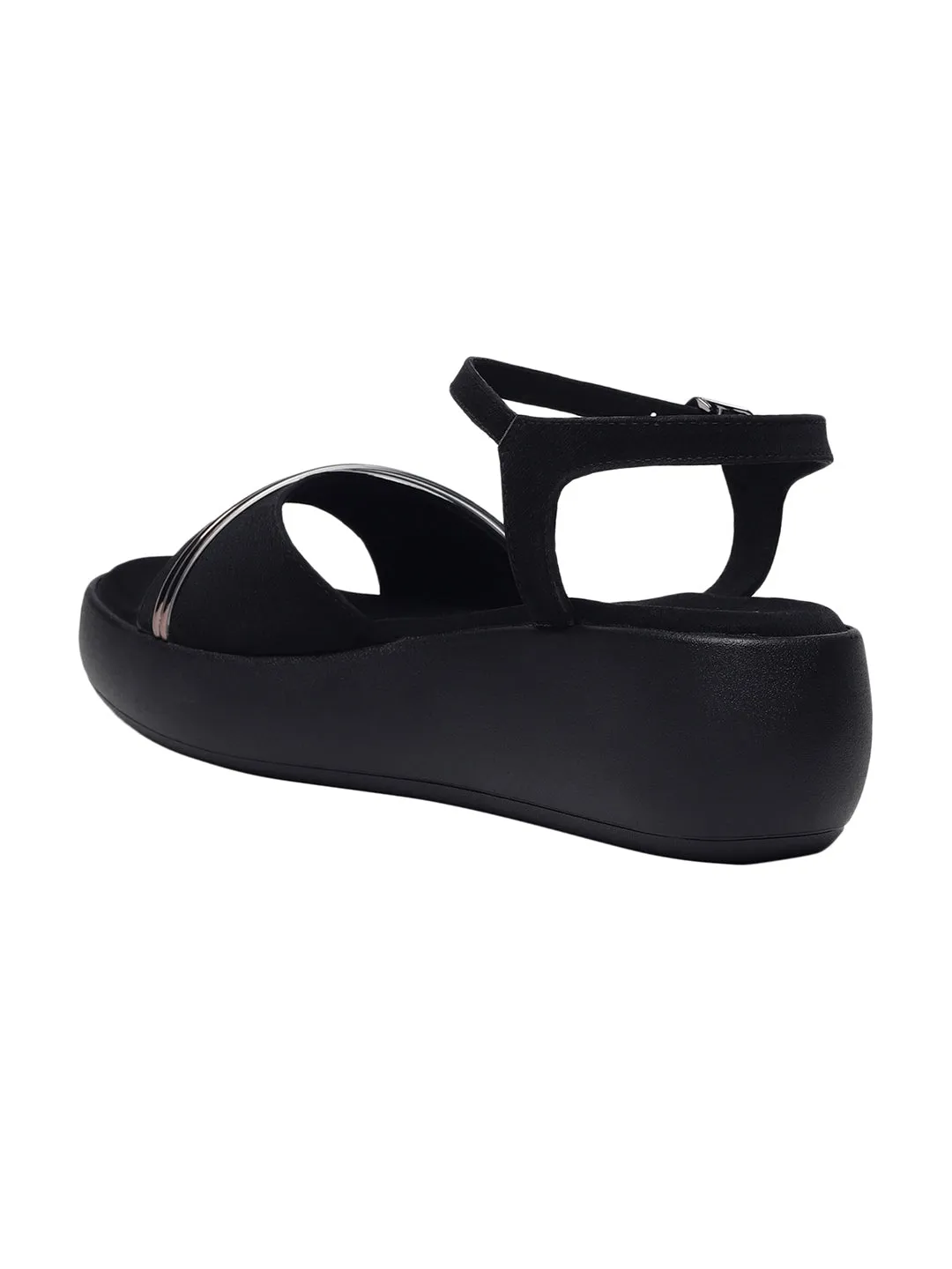 Kaylee Black Flatform Heels