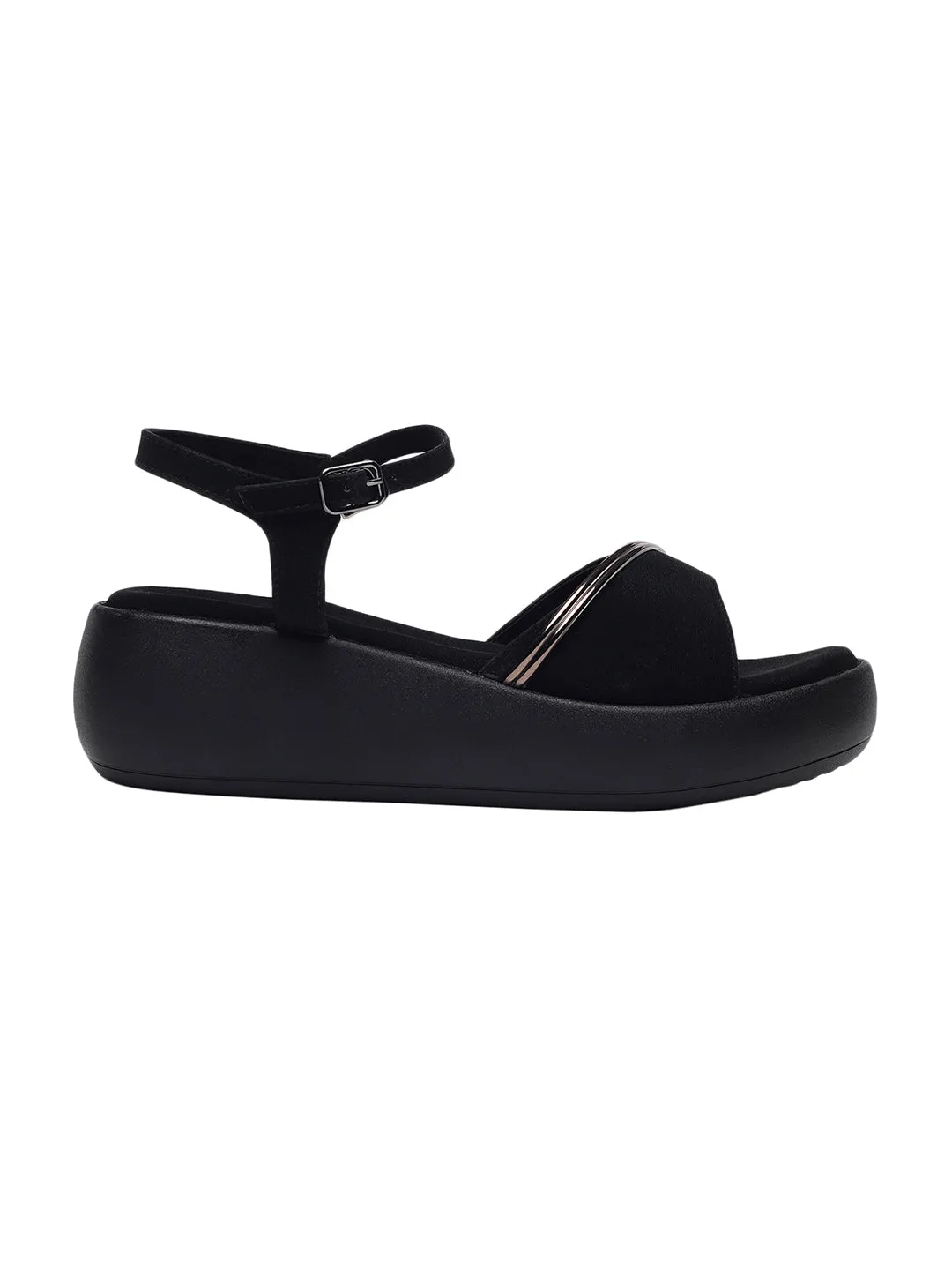 Kaylee Black Flatform Heels