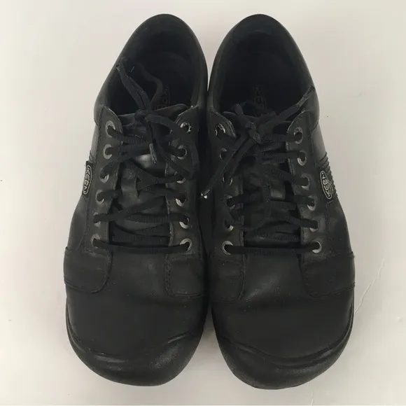Keen Men’s Austin Waterproof Leather Lace Up Sneakers in Black